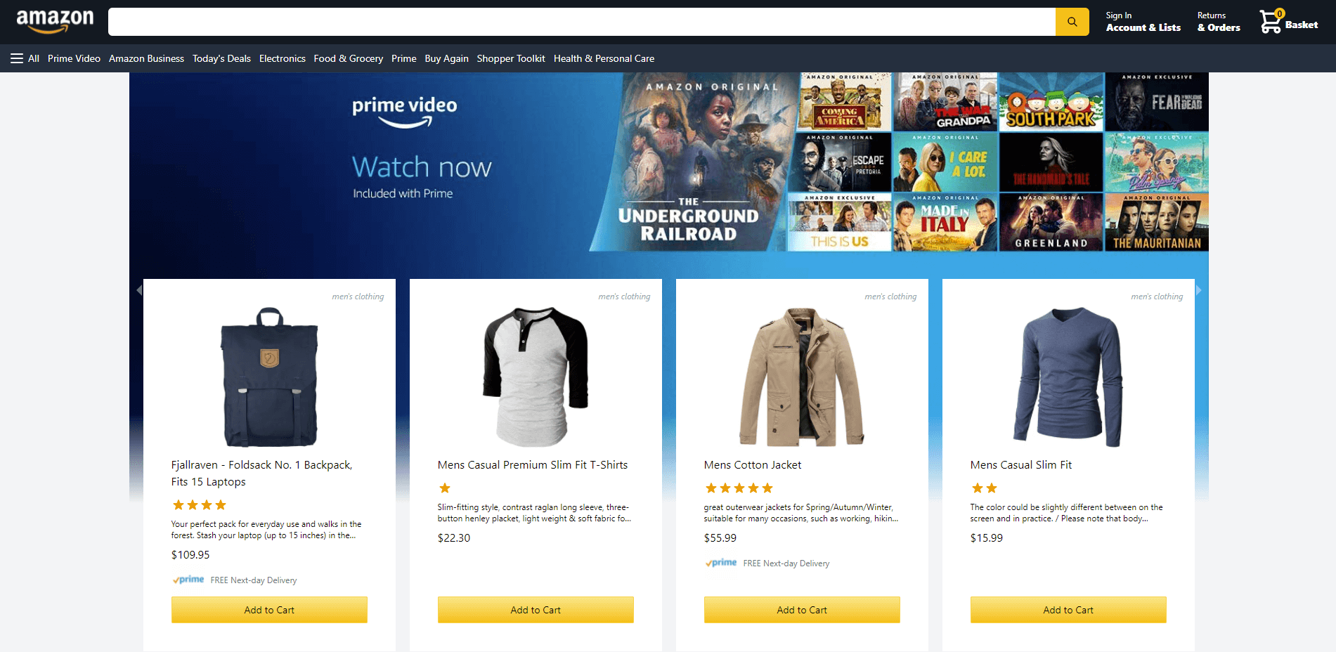 Amazon Clone (NextJS)